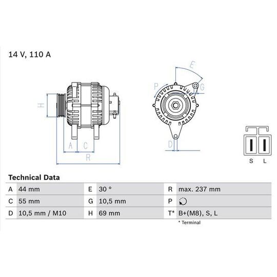 0 986 080 640 Alternator