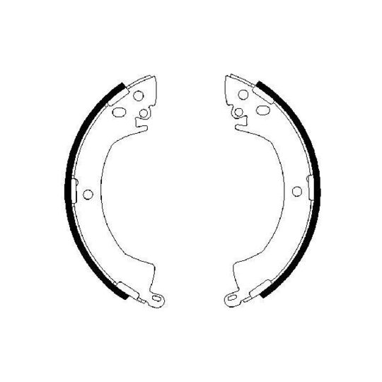 0 986 487 207 Brake Shoe Set