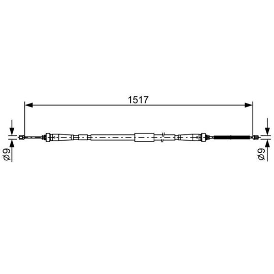 1 987 482 639 Cable, parking brake