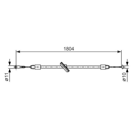 1 987 482 380 Cable, parking brake