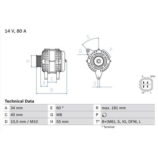 0 986 042 660 Alternator