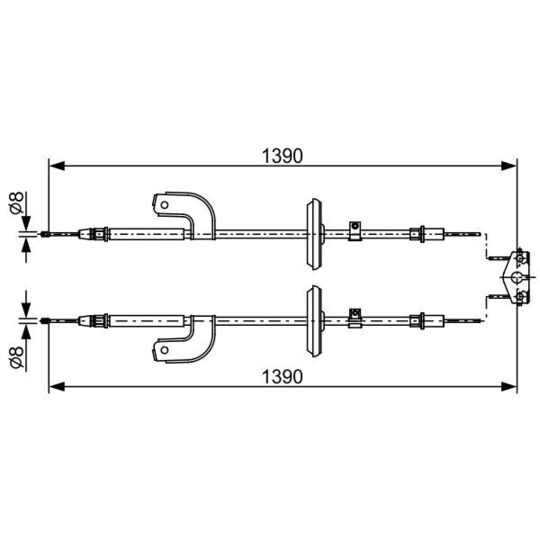 1 987 482 459 Cable, parking brake