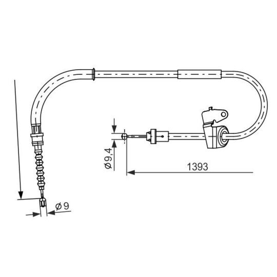 1 987 482 227 Cable, parking brake
