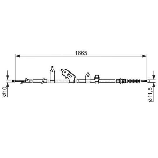 1 987 482 440 Cable, parking brake