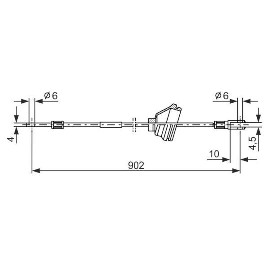 1 987 477 349 Cable, parking brake