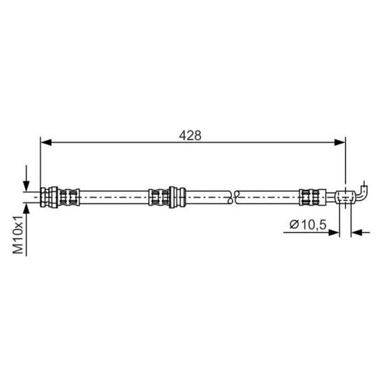 1 987 476 166 Brake Hose