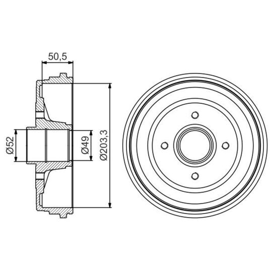 0 986 477 205 Brake Drum