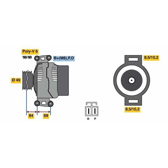 0 986 081 300 Alternator