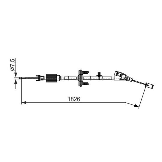 1 987 482 795 Cable, parking brake