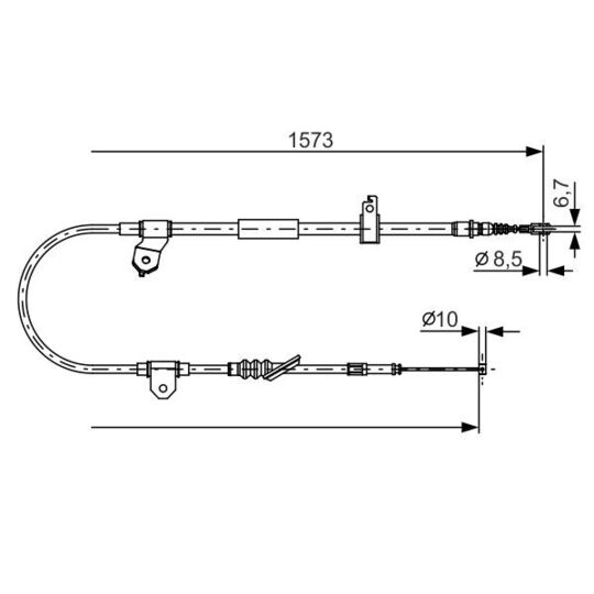 1 987 482 299 Cable, parking brake