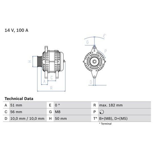 0 986 043 680 Alternator