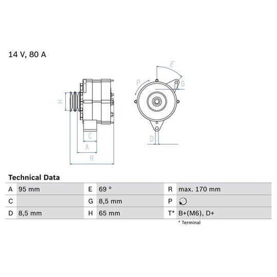 0 986 034 710 Alternator
