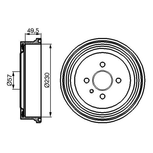 0 986 477 100 Brake Drum