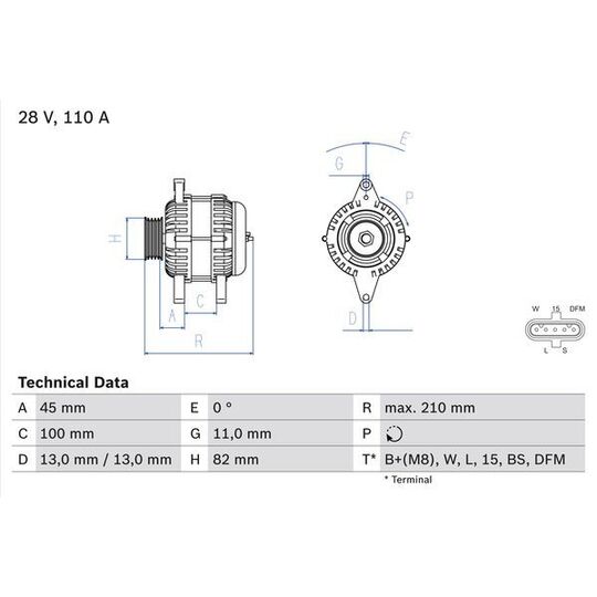 0 986 081 870 Alternator
