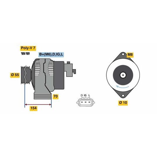 0 986 046 541 Alternator