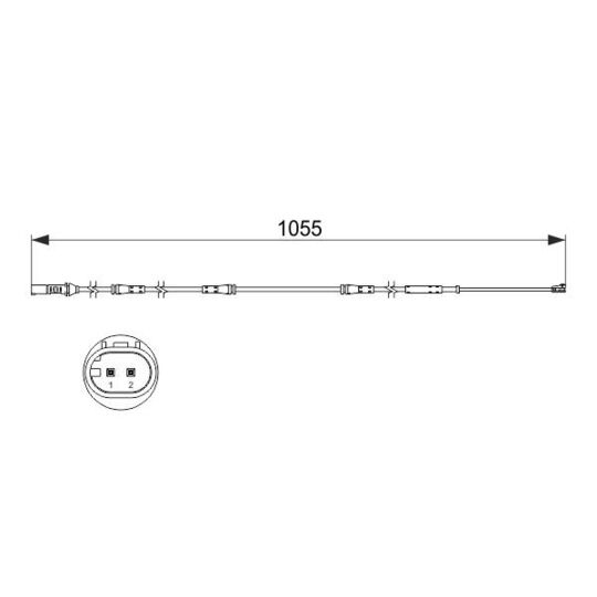 1 987 473 508 Warning Contact, brake pad wear