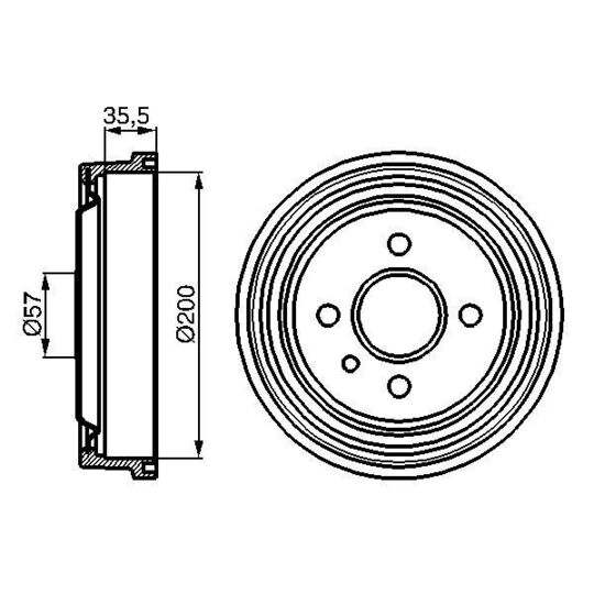 0 986 477 021 Brake Drum