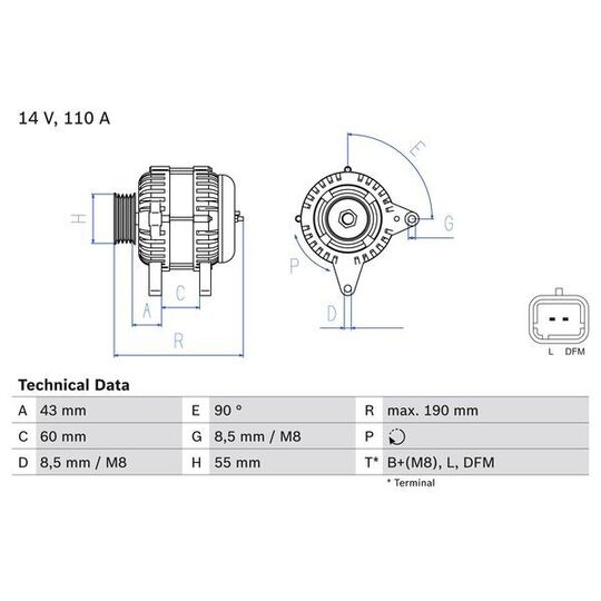 0 986 080 140 Alternator