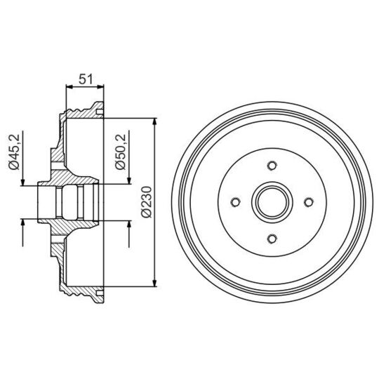 0 986 477 178 Brake Drum