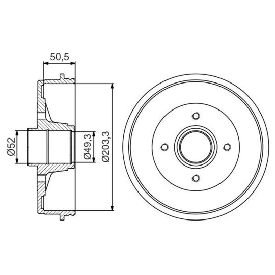 0 986 477 197 Brake Drum