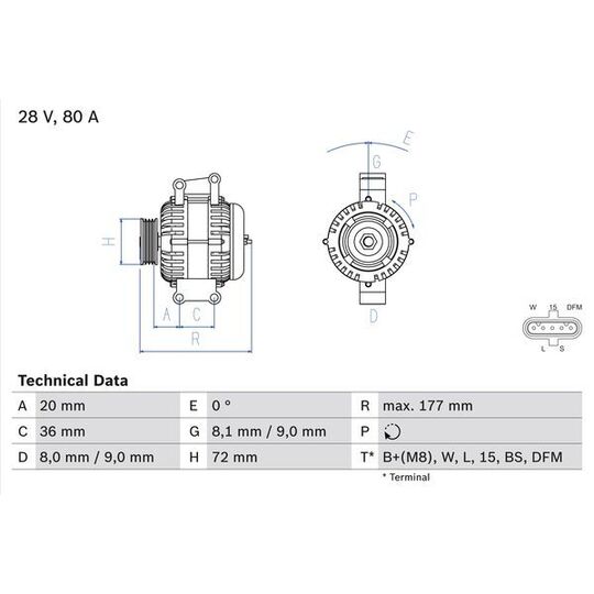 0 986 046 580 Alternator