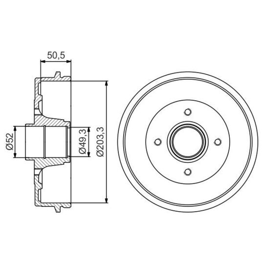 0 986 477 214 Brake Drum
