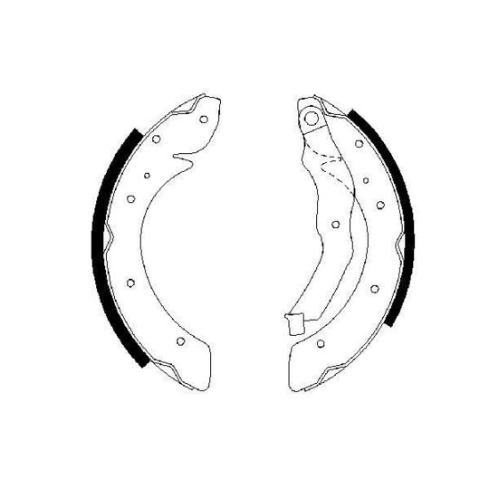 0 986 487 528 Brake Shoe Set