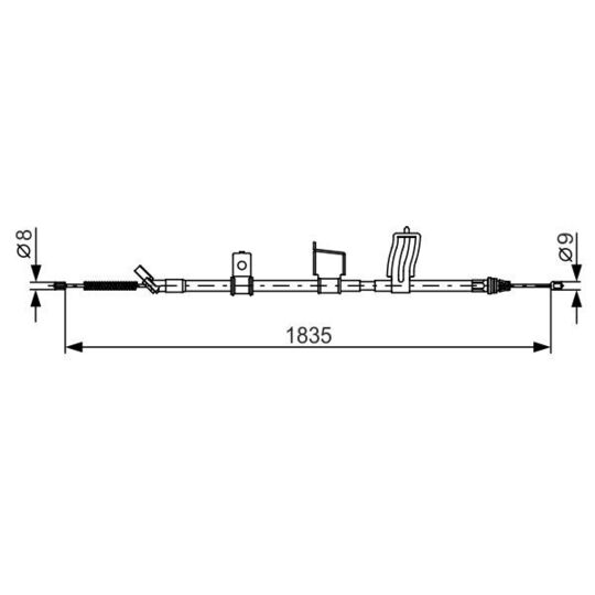 1 987 482 341 Cable, parking brake