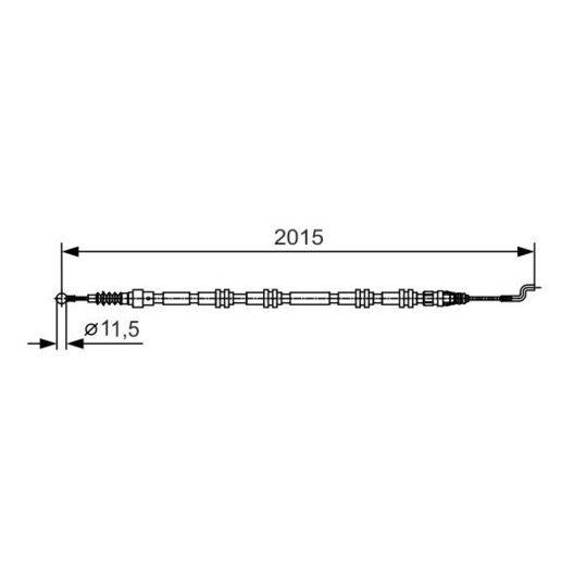 1 987 482 017 Cable, parking brake