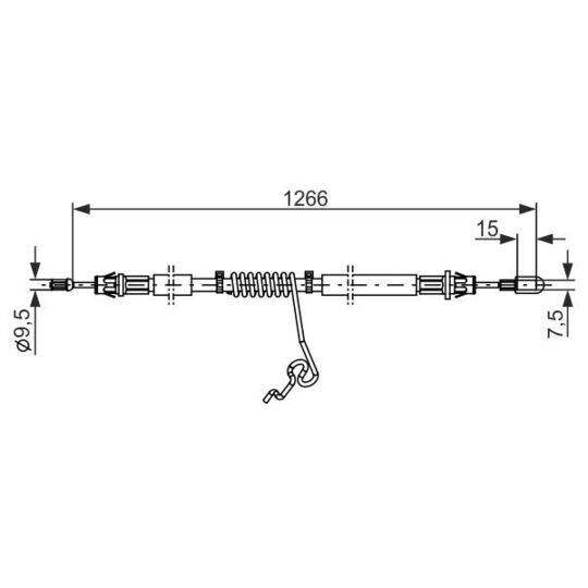 1 987 482 281 Cable, parking brake