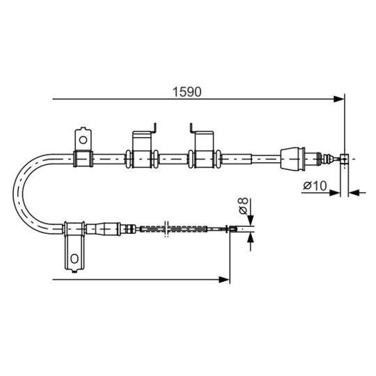 1 987 482 072 Cable, parking brake
