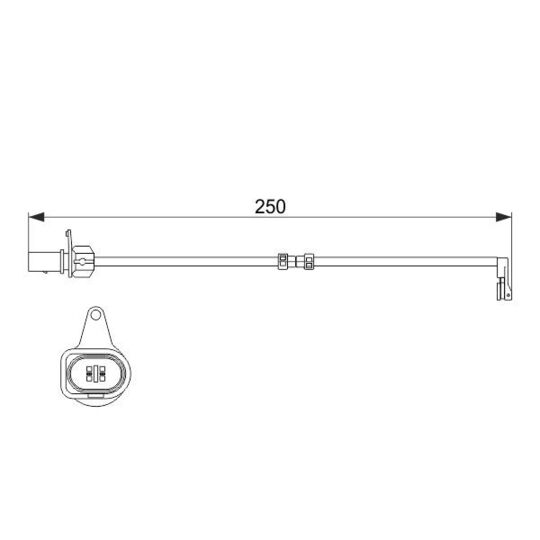 1 987 474 510 Warning Contact, brake pad wear