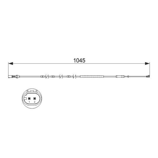 1 987 474 551 Warning Contact, brake pad wear