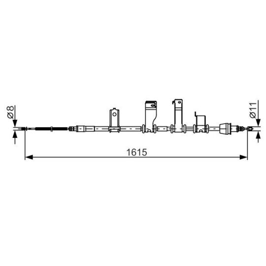 1 987 482 349 Cable, parking brake