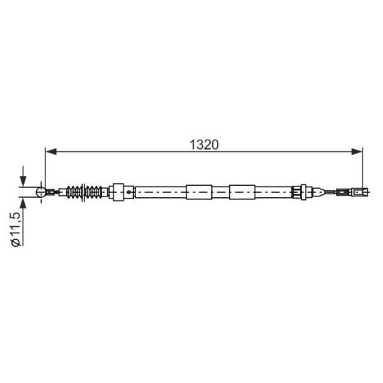1 987 482 874 Cable, parking brake
