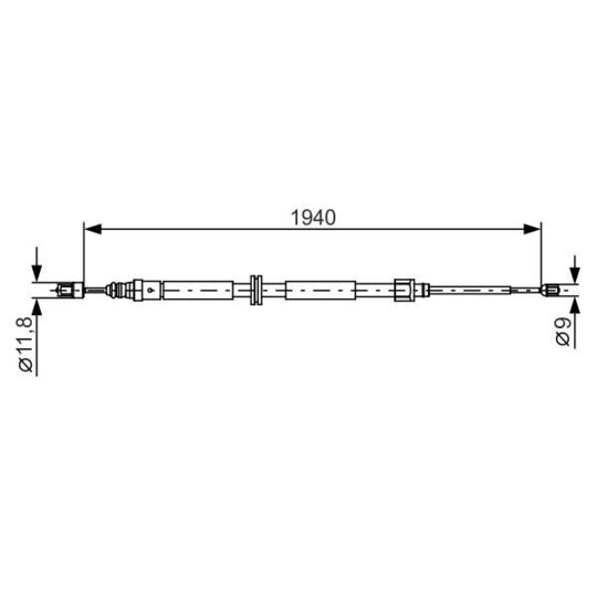 1 987 482 325 Cable, parking brake
