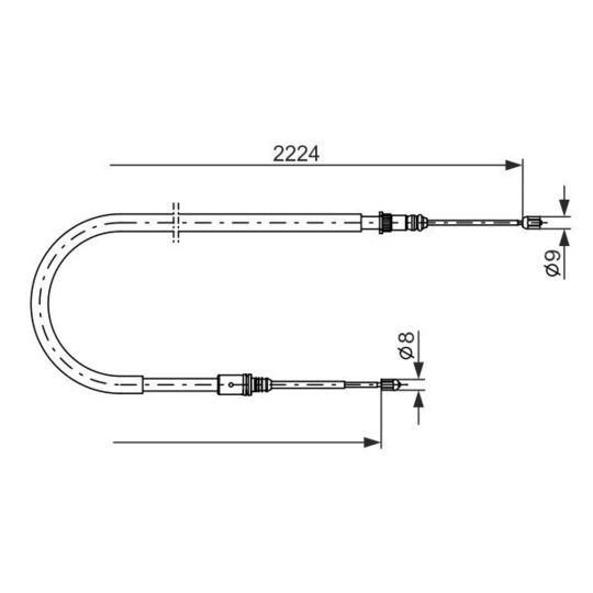 1 987 482 303 Cable, parking brake