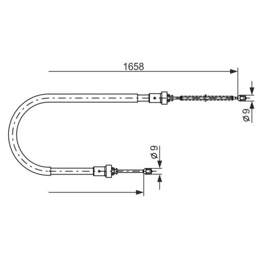 1 987 482 234 Cable, parking brake