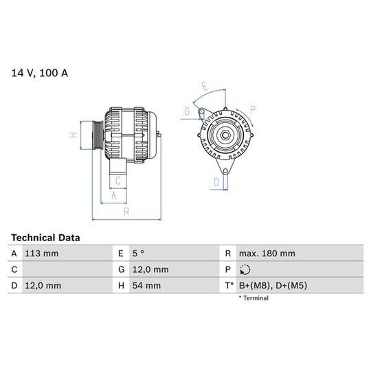 0 986 083 210 Alternator
