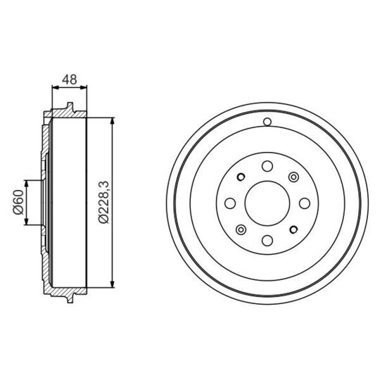 0 986 477 208 Brake Drum