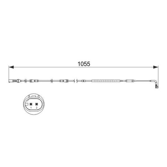 1 987 473 506 Warning Contact, brake pad wear