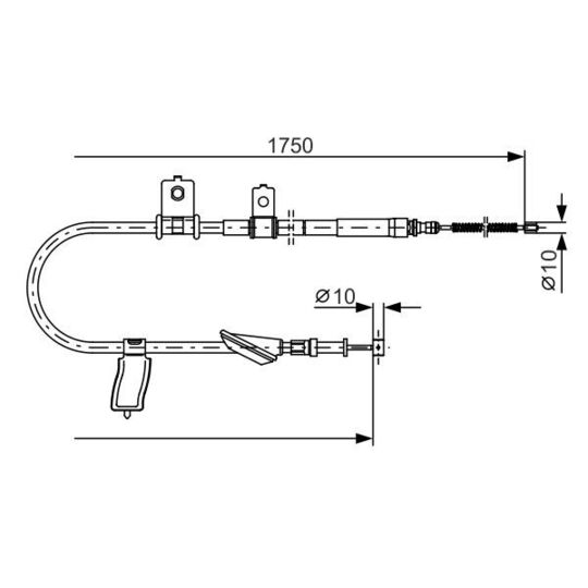1 987 482 351 Cable, parking brake