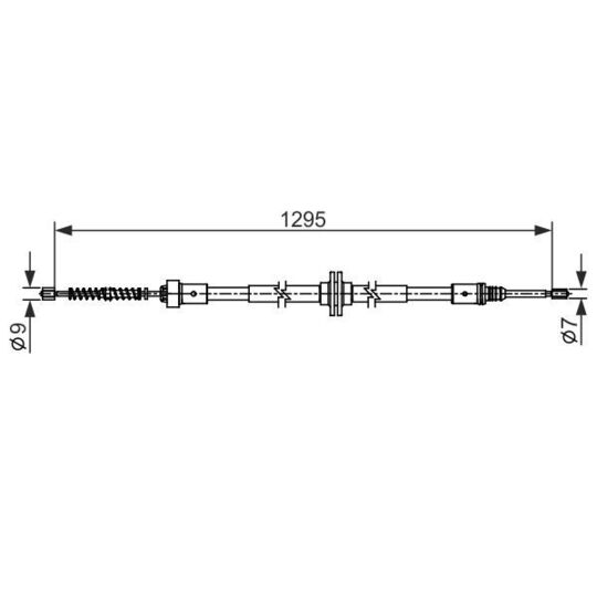 1 987 482 558 Cable, parking brake