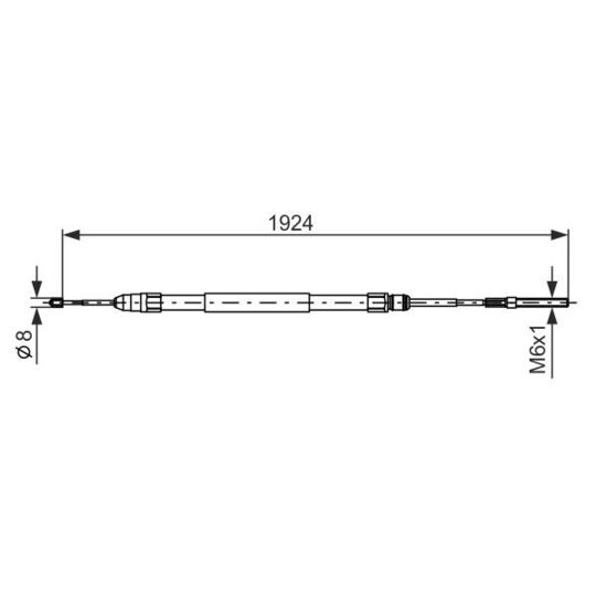 1 987 477 693 Cable, parking brake