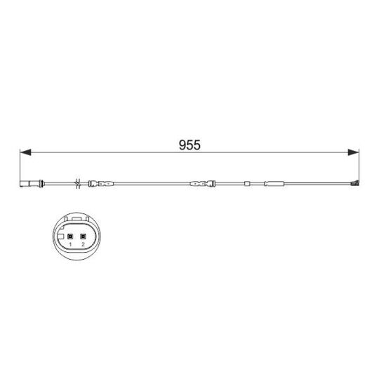 1 987 473 511 Warning Contact, brake pad wear
