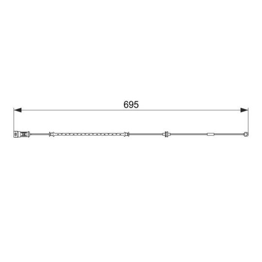 1 987 474 585 Warning Contact, brake pad wear
