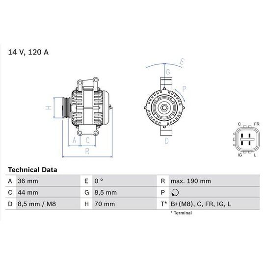 0 986 082 050 Alternator