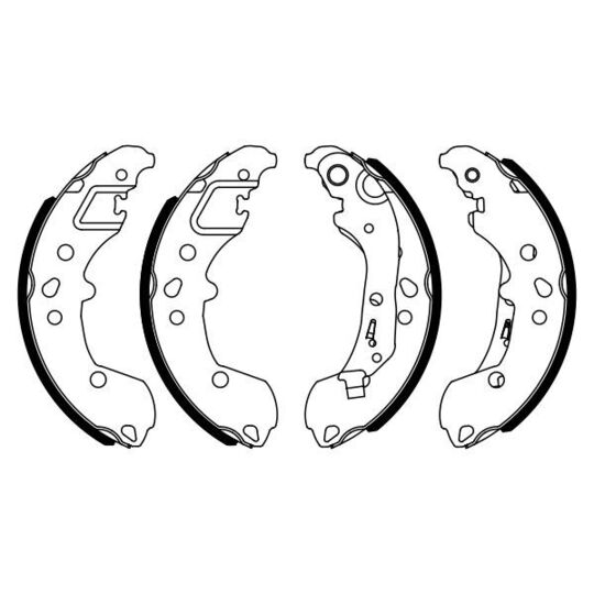 0 986 487 958 Brake Shoe Set