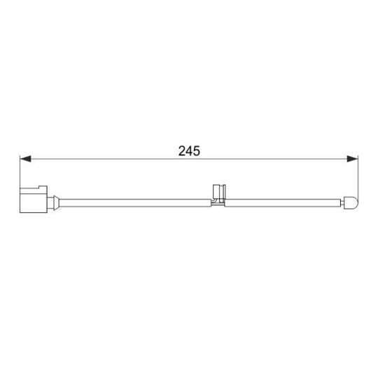 1 987 474 563 Warning Contact, brake pad wear