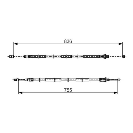 1 987 482 800 Cable, parking brake